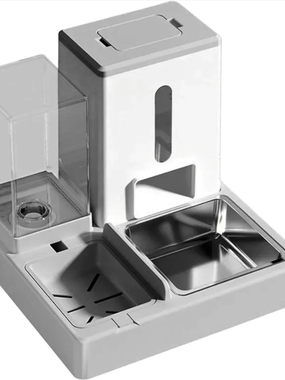 2 in 1 Cat Bowl and Water Feeder Large Capacity for Rabbits Puppy Medium Pet